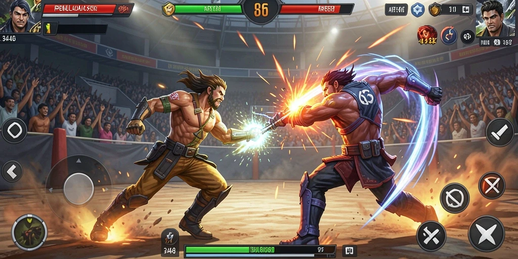 Screenshot 3446 yang menunjukkan duel penuh aksi dan ketegangan.