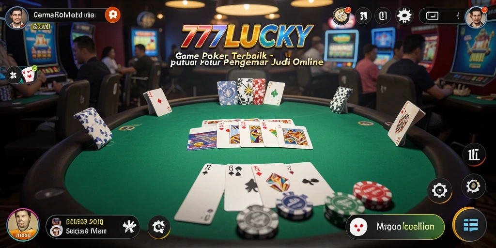 Screenshot gameplay <strong>777LUCKY</strong> dengan tampilan menarik permainan Poker.
