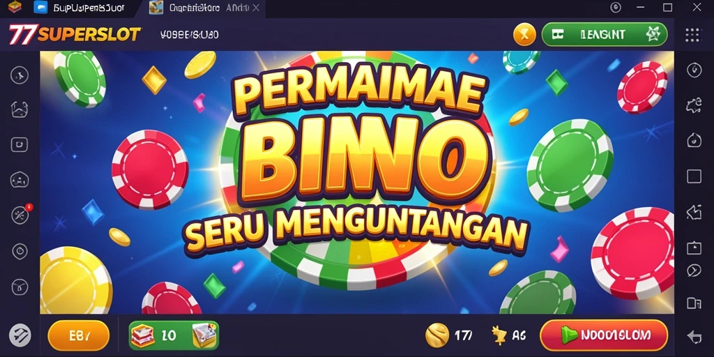 Screenshot gameplay <strong>77SUPERSLOT</strong> dengan suasana Bingo yang menggembirakan.