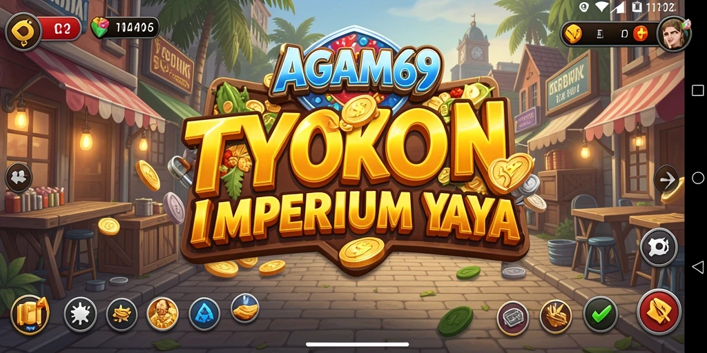 Screenshot menampilkan gameplay AGAM69 dengan suasana bisnis yang dinamis.