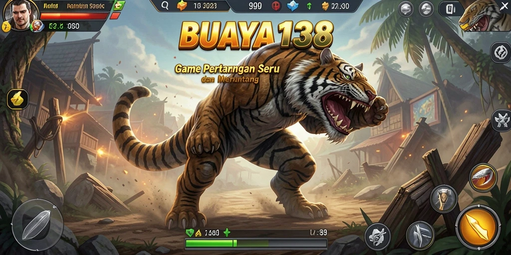 Tampilan gameplay seru di BUAYA138 dengan pertarungan yang mendebarkan.