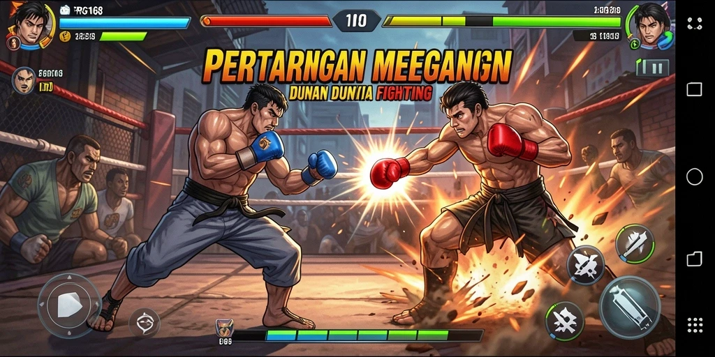 Tampilan aksi mengenai gameplay menegangkan PRG168 di arena pertarungan.