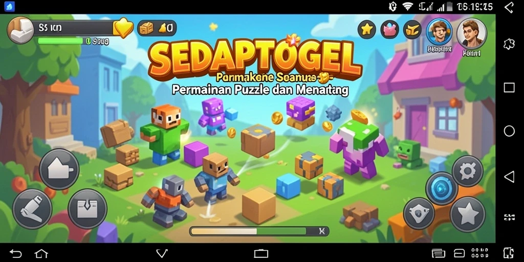 Screenshot gameplay SEDAPTOGEL menampilkan tantangan puzzle yang seru.