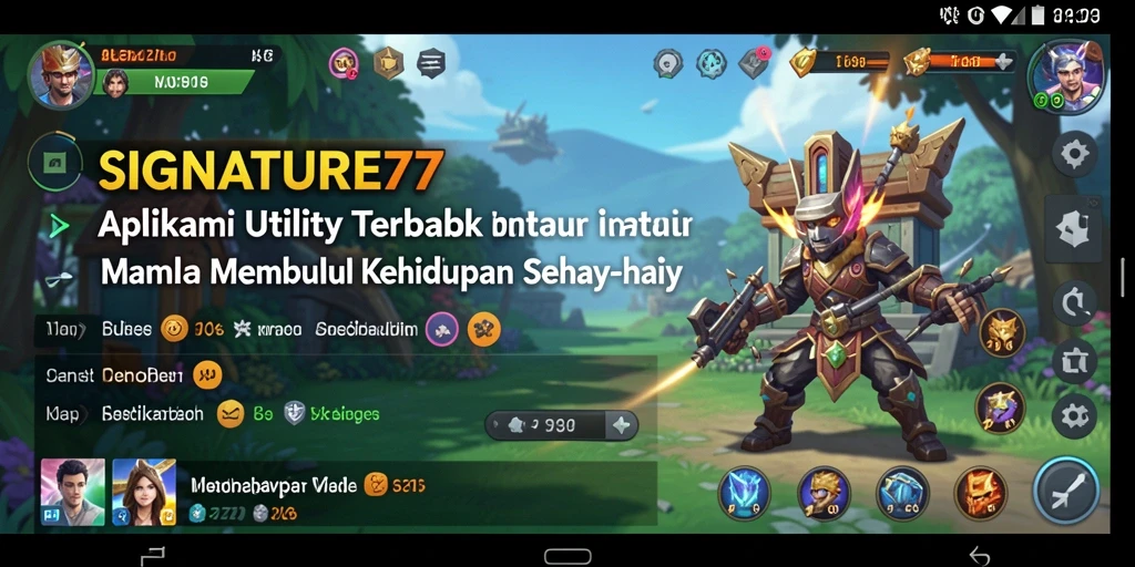 Visualisasi antarmuka SIGNATURE77 yang sederhana dan efektif.
